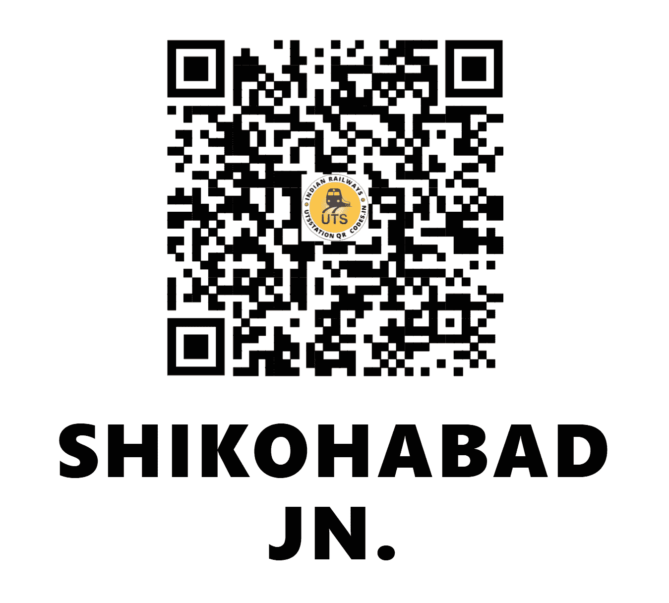 UTS QR Code for SHIKOHABAD JN. - SKB (NC - UTTAR PRADESH)